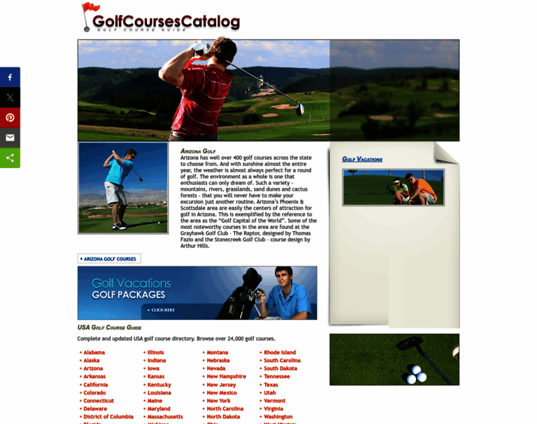 Golfcoursescatalog.com thumbnail