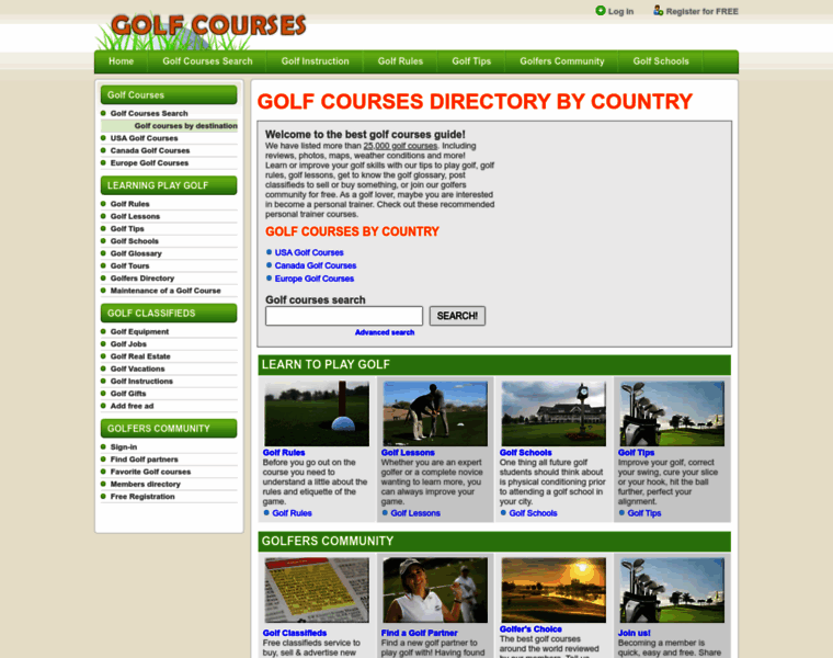 Golfcoursesguide.org thumbnail