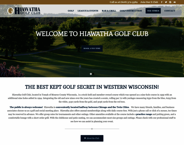 Golfhiawatha.com thumbnail