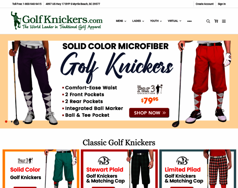 Golfknickers.com thumbnail