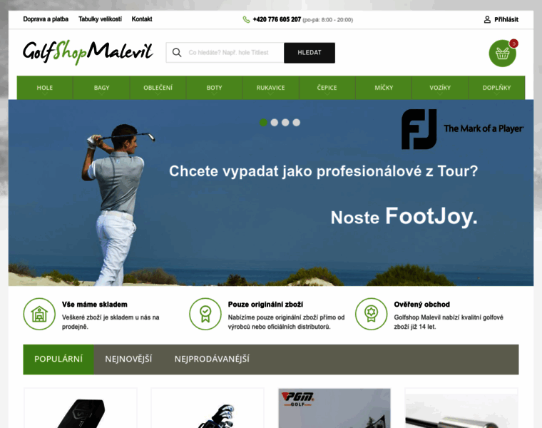 Golfshopmalevil.cz thumbnail