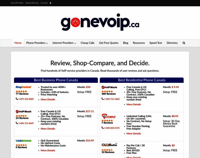 Gonevoip.ca thumbnail