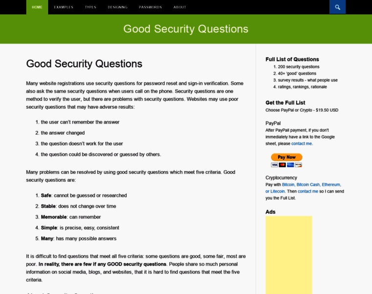 Goodsecurityquestions.com thumbnail