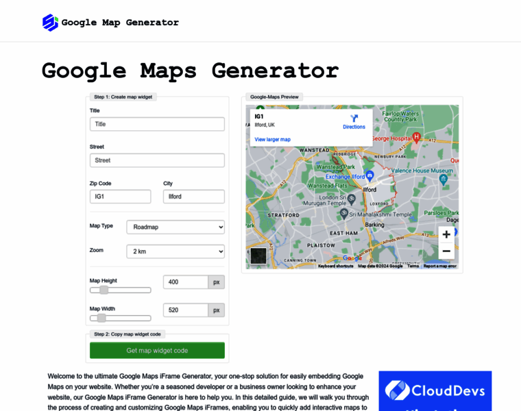 Google-map-generator.com thumbnail