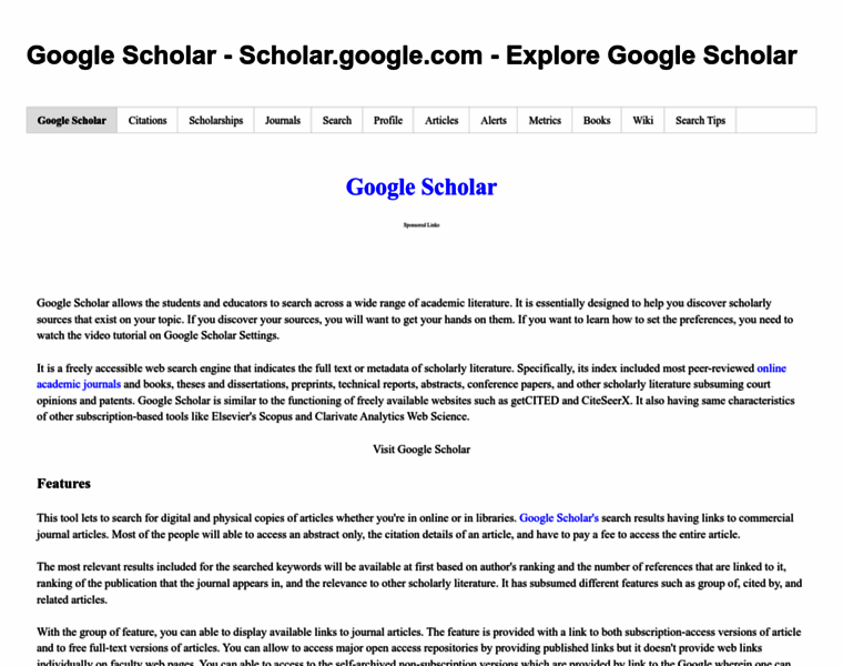 Google-scholars.org thumbnail