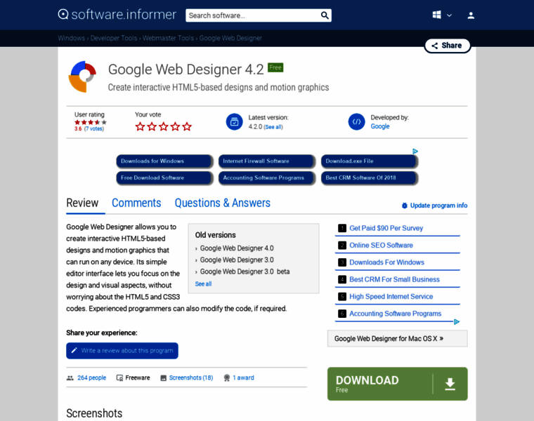 Google-web-designer.software.informer.com thumbnail