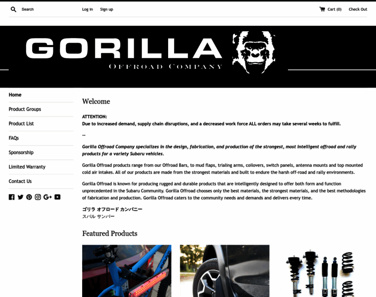 Gorillaoffroadcompany.com thumbnail