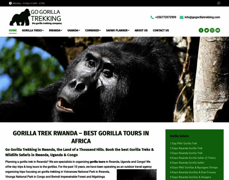 Gorillatrekrwanda.com thumbnail