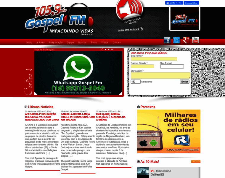 Gospelfmfranca.com.br thumbnail