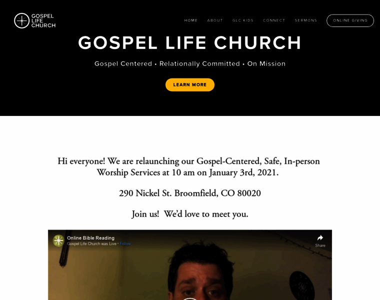 Gospellifechurch.us thumbnail