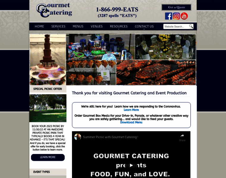 Gourmetcatering.com thumbnail