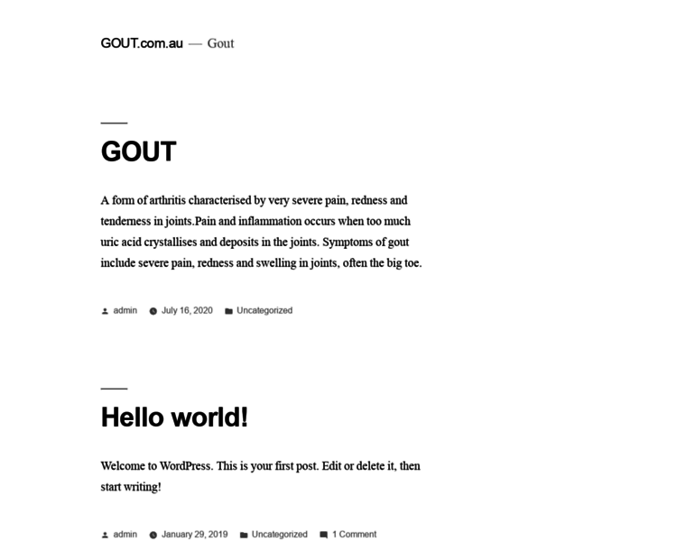 Gout.com.au thumbnail