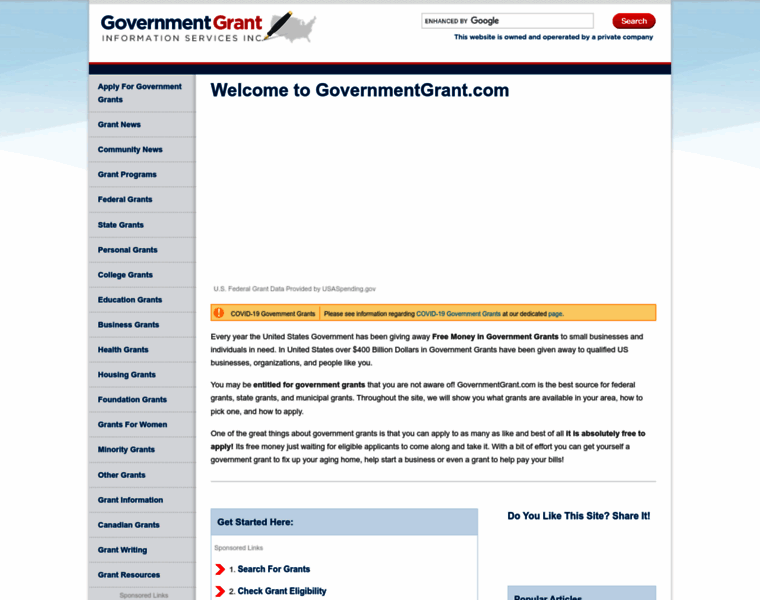 Governmentgrant.com thumbnail