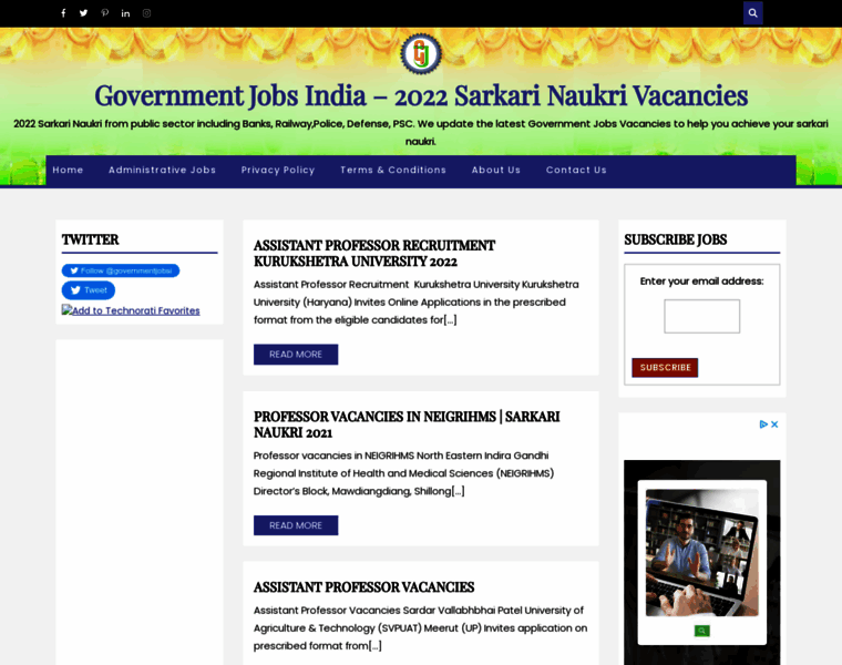 Governmentjobsindia.net thumbnail
