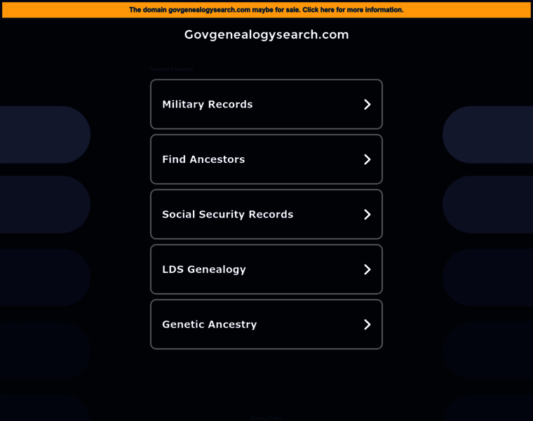 Govgenealogysearch.com thumbnail