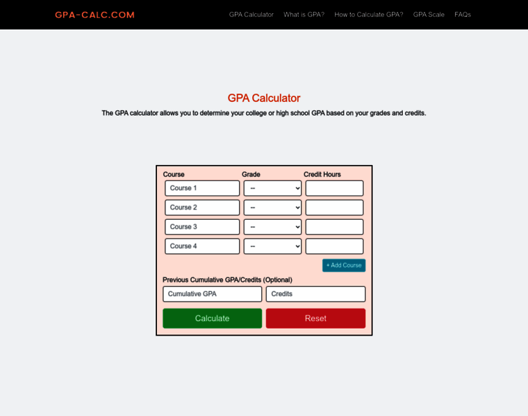 Gpa-calc.com thumbnail Gpa-calc.com thumbnail