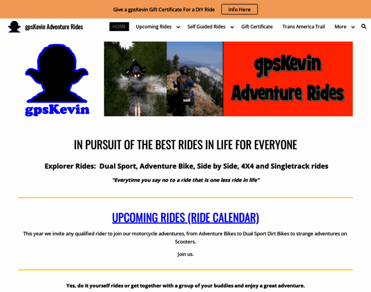 Gpskevinadventurerides.com thumbnail