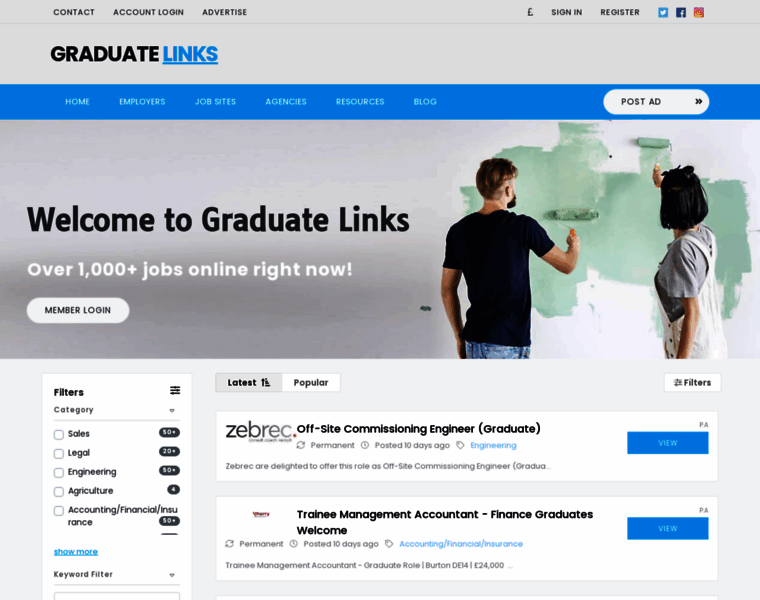 Graduatelinks.co.uk thumbnail