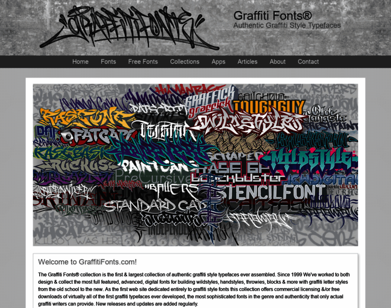 Graffitifonts.com thumbnail