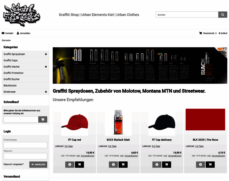 Graffitishopkiel.de thumbnail