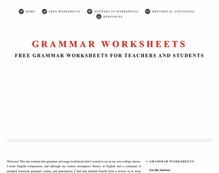 Grammar-worksheets.com thumbnail