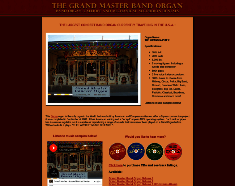 Grandmasterbandorgan.com thumbnail