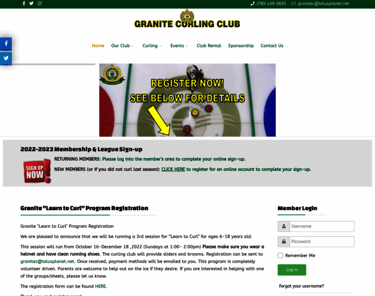Granitecurlingclub.com thumbnail