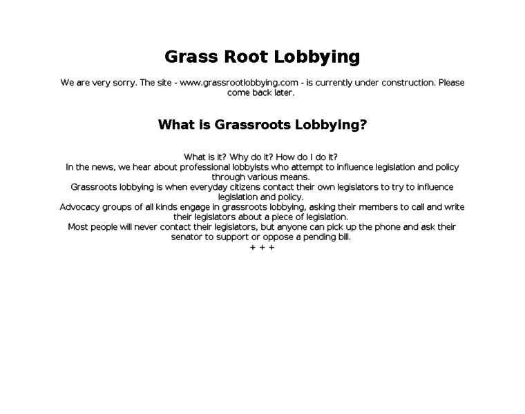 Grassrootlobbying.com thumbnail