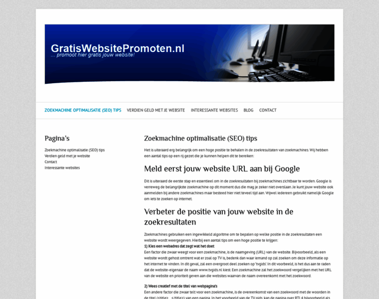 Gratiswebsitepromoten.nl thumbnail