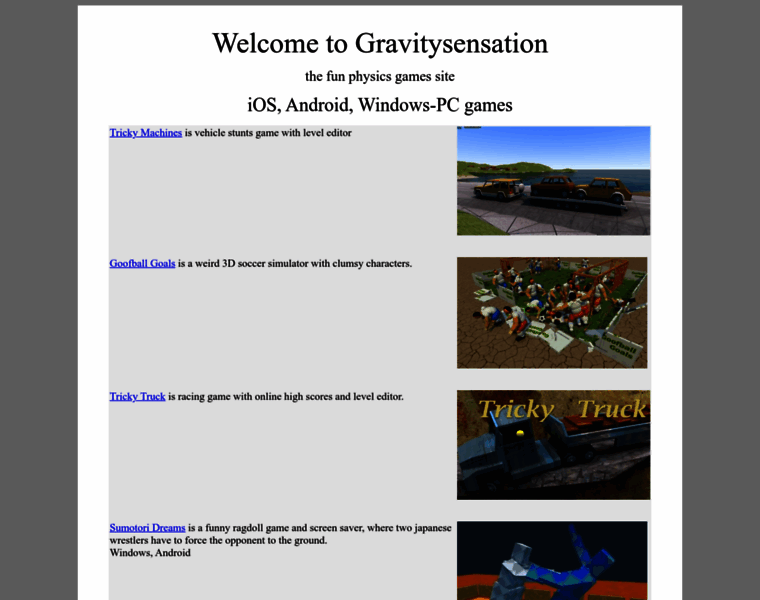 Gravitysensation.com thumbnail