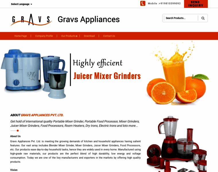 Gravsappliances.com thumbnail