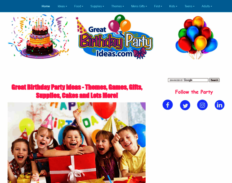 Great-birthday-party-ideas.com thumbnail