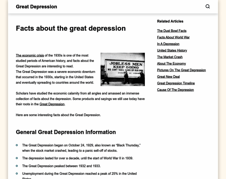 Great-depression-facts.com thumbnail