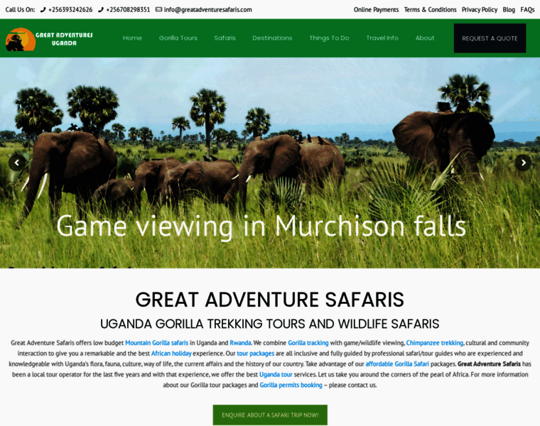 Greatadventuresafaris.com thumbnail