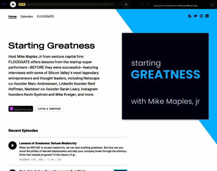 Greatness.floodgate.com thumbnail
