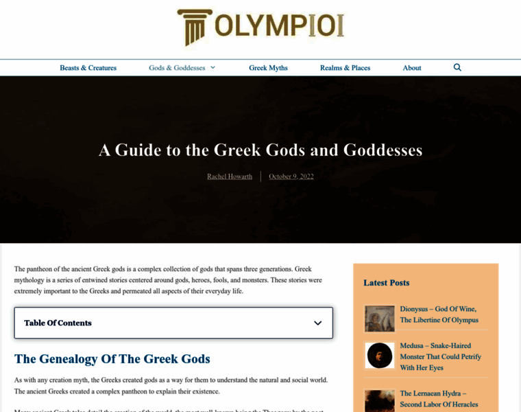 Greekgods.info thumbnail