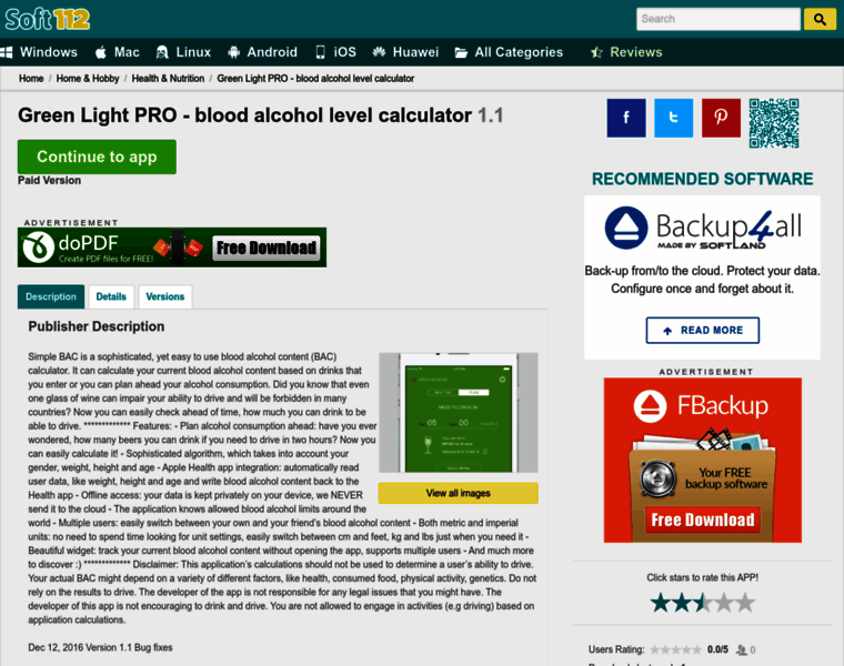 Green-light-pro-blood-alcohol-level-calculator-ios.soft112.com thumbnail