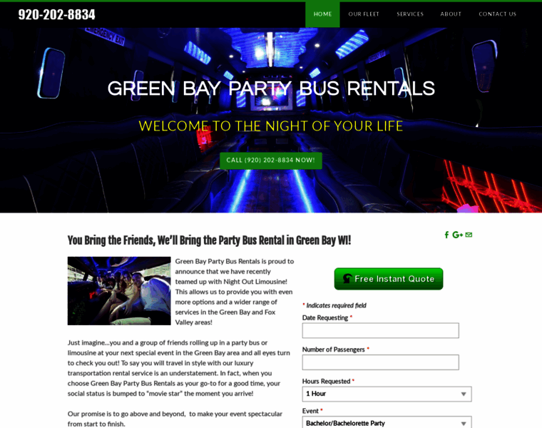Greenbaypartybusrentals.com thumbnail