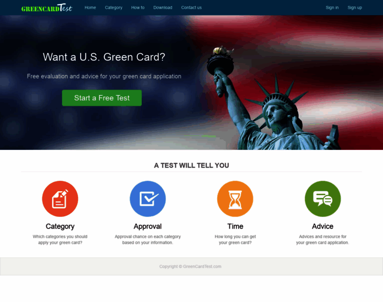 Greencardtest.com thumbnail