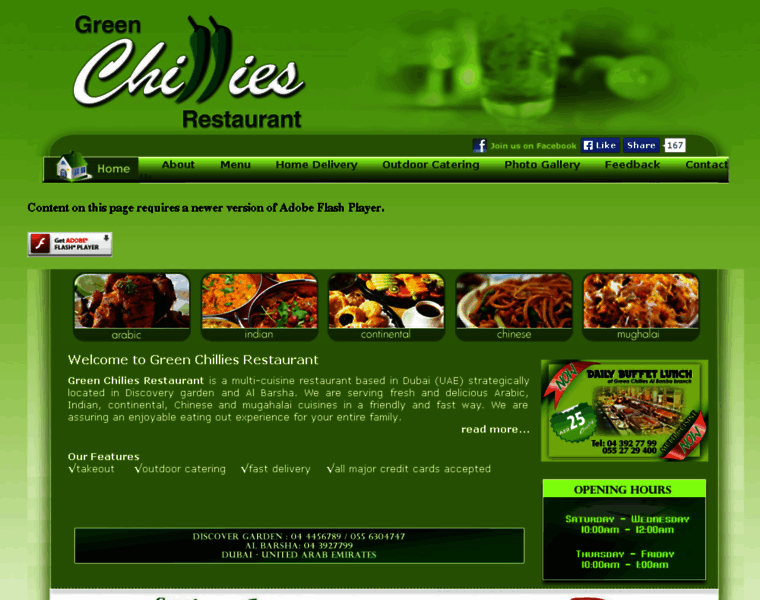 Greenchilliesrestaurant.com thumbnail