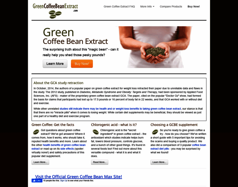 Greencoffeebeanextract.com thumbnail