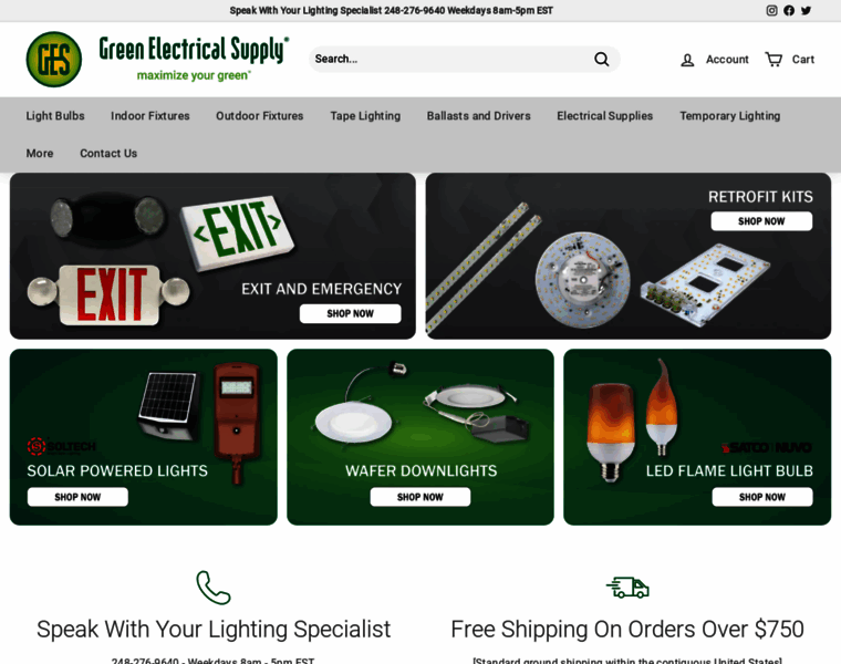 Greenelectricalsupply.com thumbnail