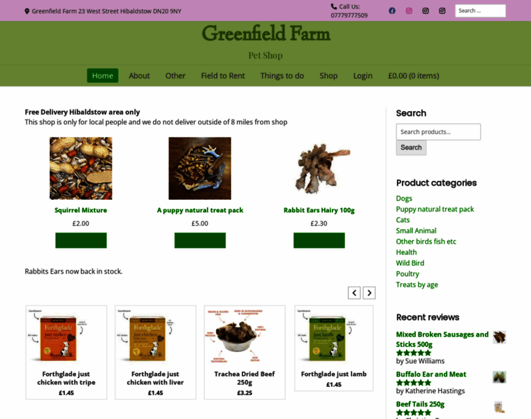 Greenfieldpets.co.uk thumbnail