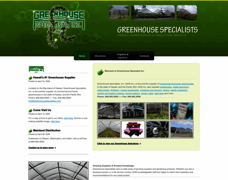 Greenhousespecialists.com thumbnail