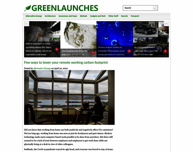 Greenlaunches.com thumbnail