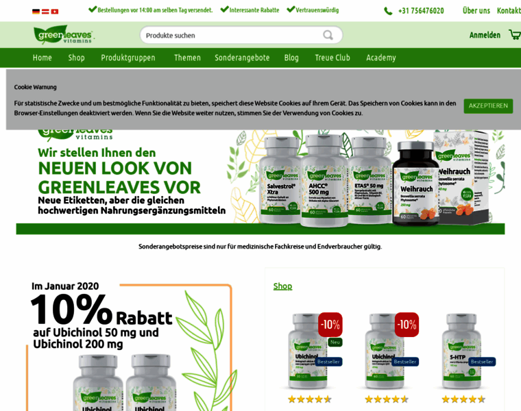 Greenleaves-vitamins.at thumbnail