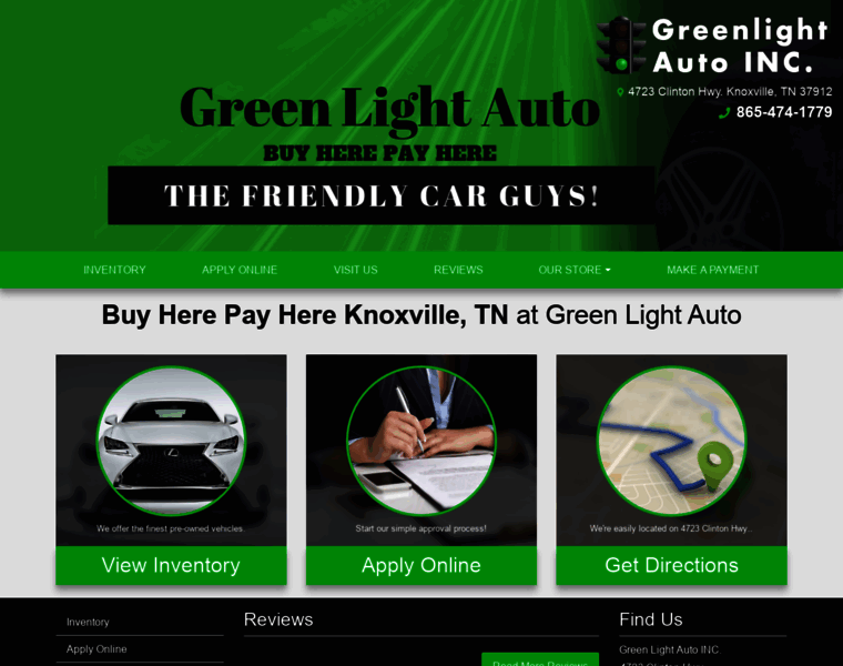 Greenlightautoknox.com thumbnail