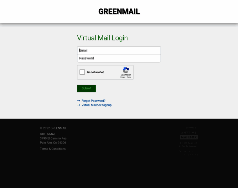 Greenmail.anytimemailbox.com thumbnail