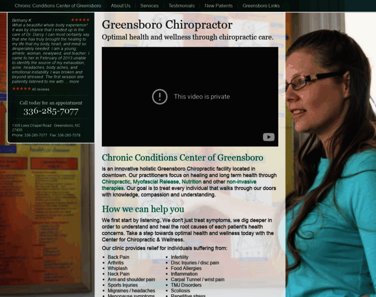Greensborochiropractor.com thumbnail