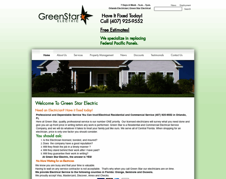Greenstarelectrical.com thumbnail
